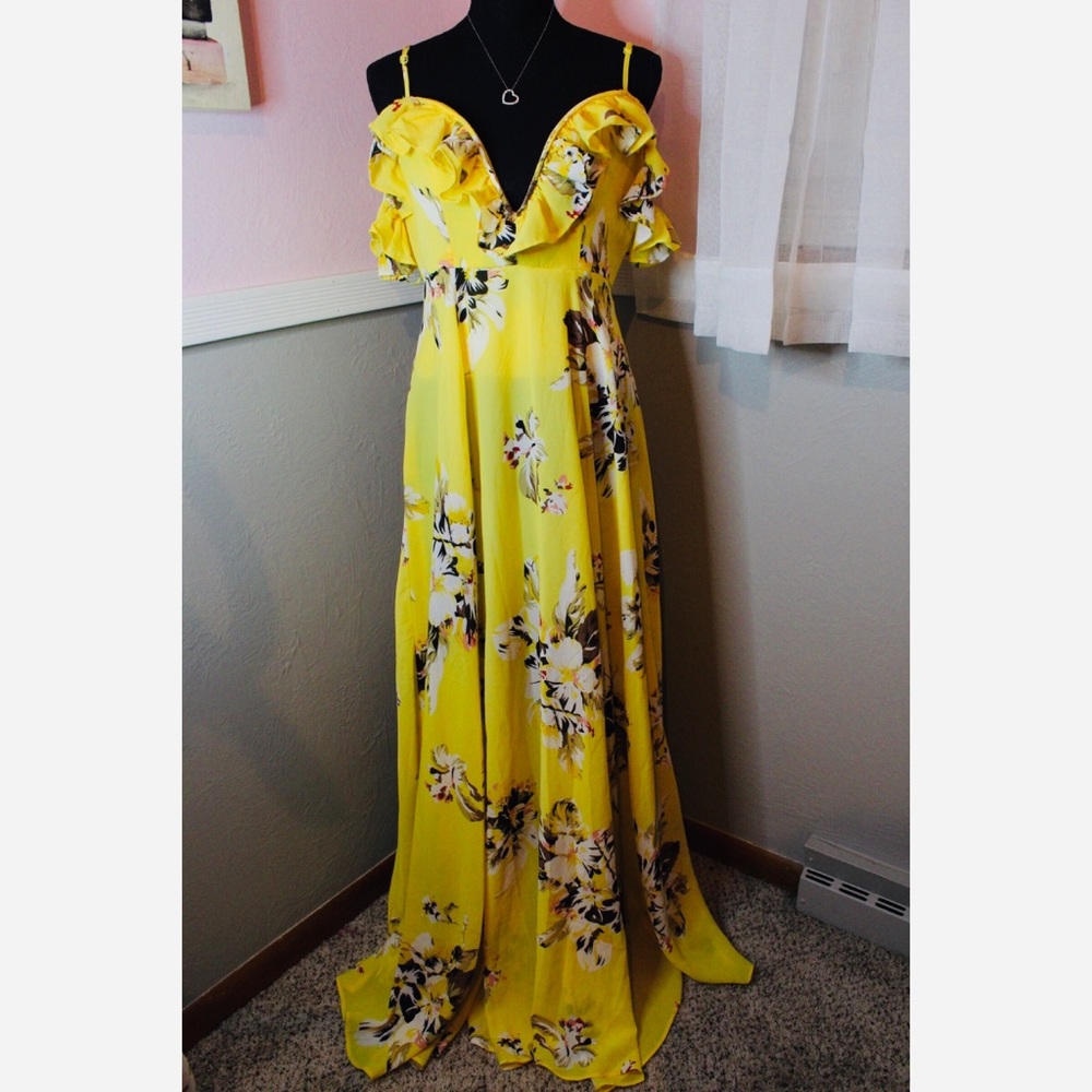 Newport Beach Floral Dress - Yellow 💛 - Picture 3 of 6